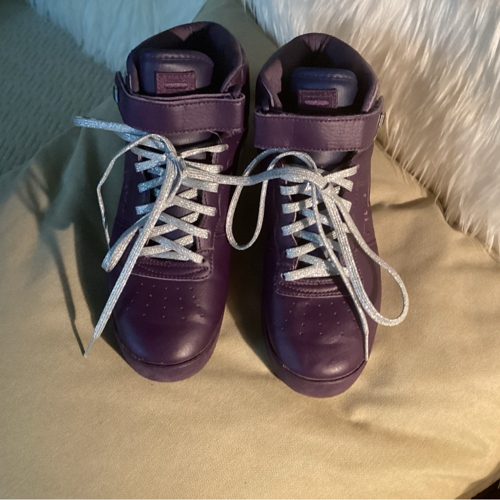 Fila Purple Sneakers with Silver Laces